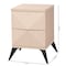 Baxton Studio Draper Mid-Century Modern Two-Tone Light Brown and Black Wood 2-Drawer Nightstand 243-13501-ZORO - alternate 4